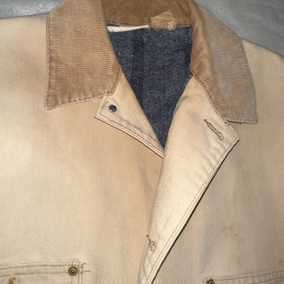 Men's Tan Jacket with Corduroy Collar